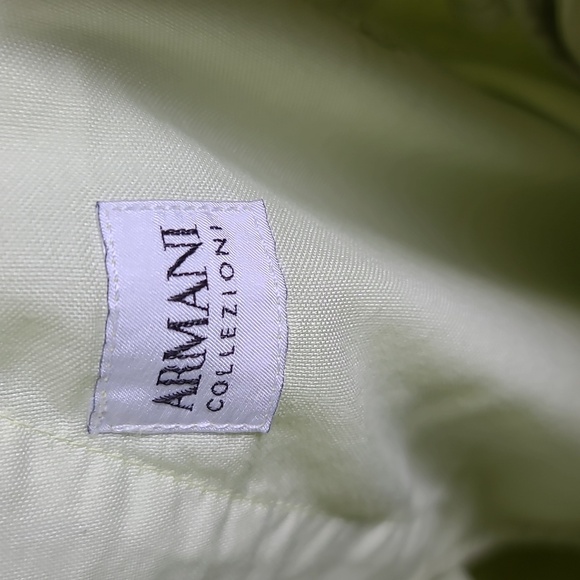 ARMANI COLLEZIONI Green Cotton Straight Leg Pants Size IT 52 US 36 US 14-16 - Picture 2 of 15